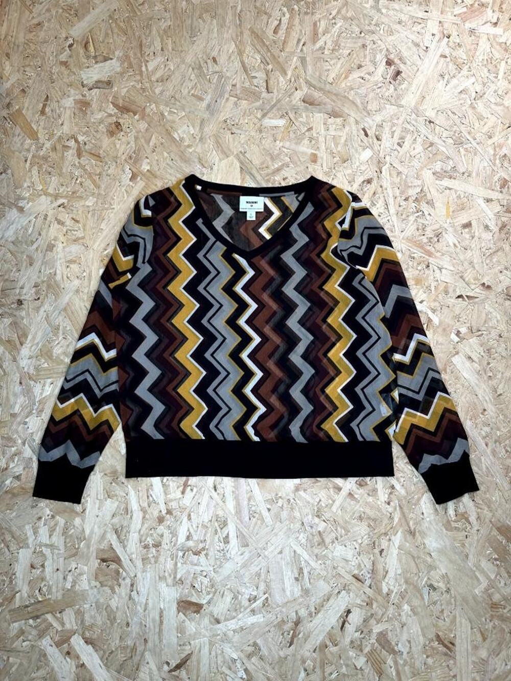 Missoni for Target 20th Anniversary Chevron Knit V-Neck Sweater Mens